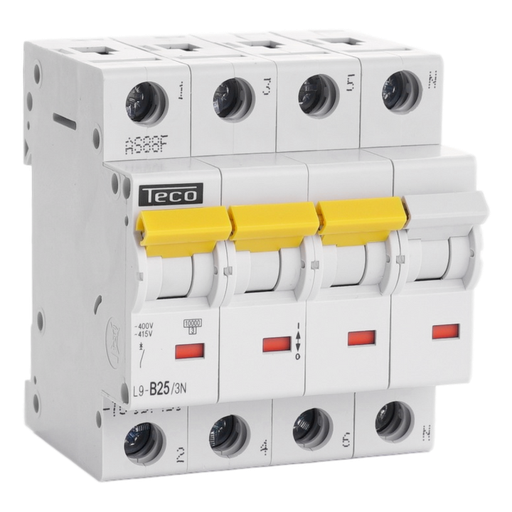 [/L9B253N] Automaat Teco 3N 25A 10kA Curve B