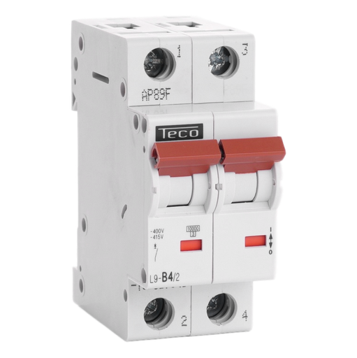 [/L9B42] Sicherungsautomat Teco 2P 4A 10kA Kurve B