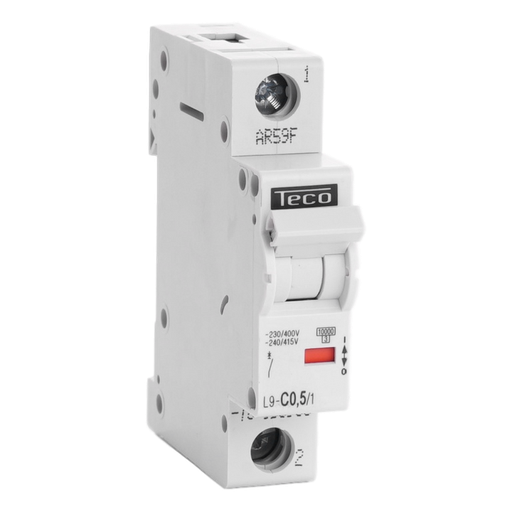 [/L9C0.51] Disjoncteur Teco 1P 0,5A 10kA Courbe C