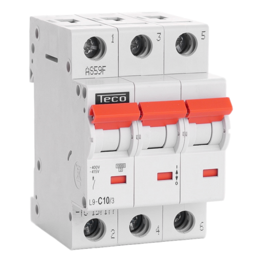 [/L9C103] Sicherungsautomat Teco 3P 10A 10kA Kurve C