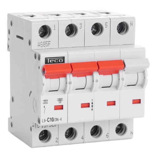 [/L9C103N4] Disjoncteur Teco 3N 10A 4,5kA Courbe C