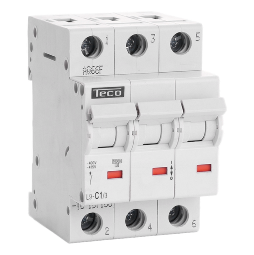 [/L9C13] Automaat Teco 3P 1A 10kA Curve C