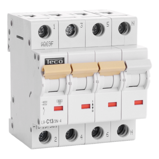 [/L9C133N4] Automaat Teco 3N 13A 4,5kA Curve C
