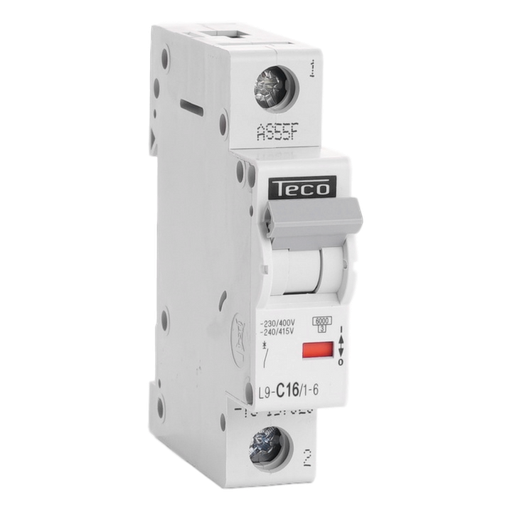 [/L9C1616] Sicherungsautomat Teco 1P 16A 6kA Kurve C