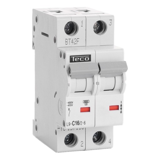 [/L9C1626] Sicherungsautomat Teco 2P 16A 6kA Kurve C