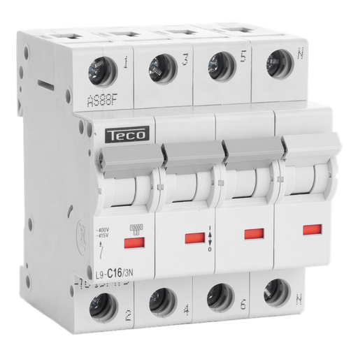 [/L9C163N] Automaat Teco 3N 16A 10kA Curve C