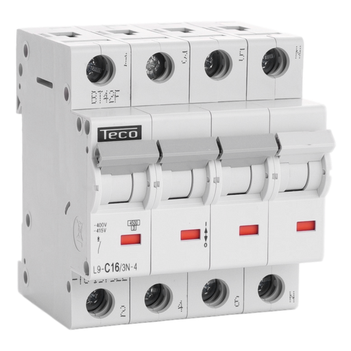 [/L9C163N4] Automaat Teco 3N 16A 4,5kA Curve C