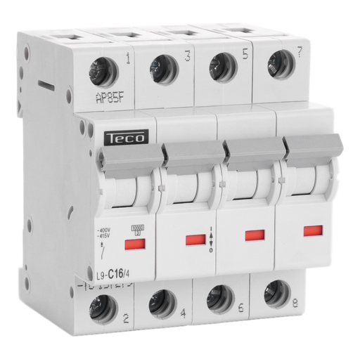 [/L9C164] Sicherungsautomat Teco 4P 16A 10kA Kurve C