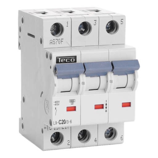 [/L9C2036] Sicherungsautomat Teco 3P 20A 6kA Kurve C