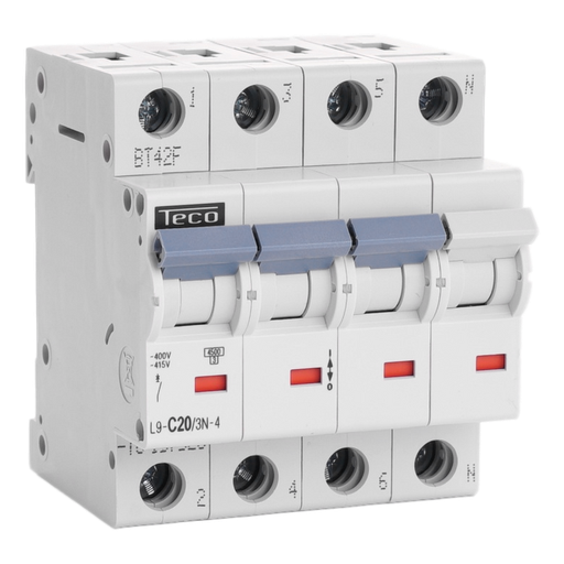 [/L9C203N4] Sicherungsautomat Teco 3N 20A 4,5kA Kurve C