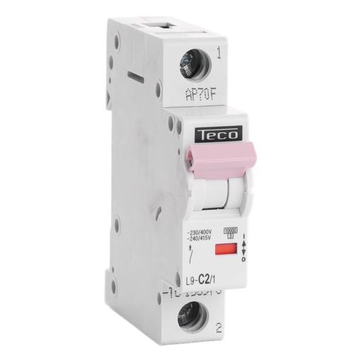 [/L9C21] Automaat Teco 1P 2A 10kA Curve C