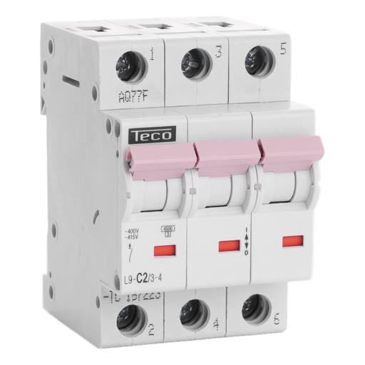 [/L9C234] Disjoncteur Teco 3P 2A 4,5kA Courbe C