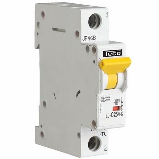 [/L9C2516] Sicherungsautomat Teco 1P 25A 6kA Kurve C