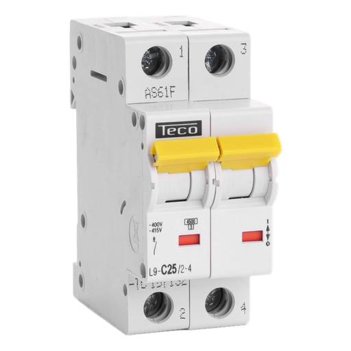 [/L9C2524] Sicherungsautomat Teco 2P 25A 4,5kA Kurve C