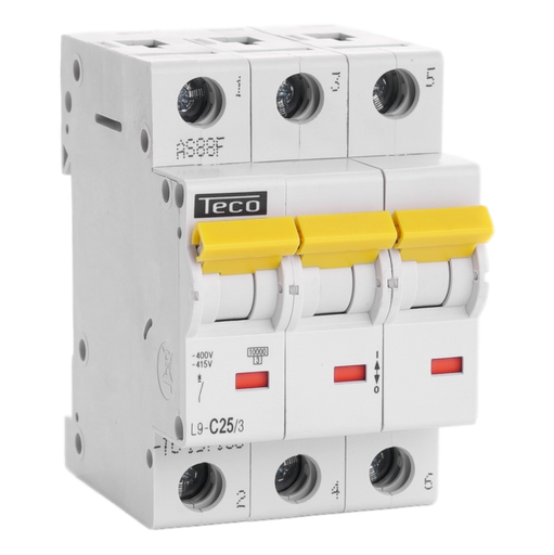 [/L9C253] Disjoncteur Teco 3P 25A 10kA Courbe C