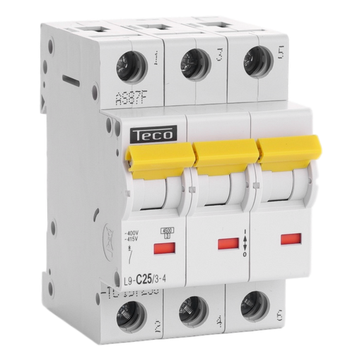 [/L9C2534] Automaat Teco 3P 25A 4,5kA Curve C