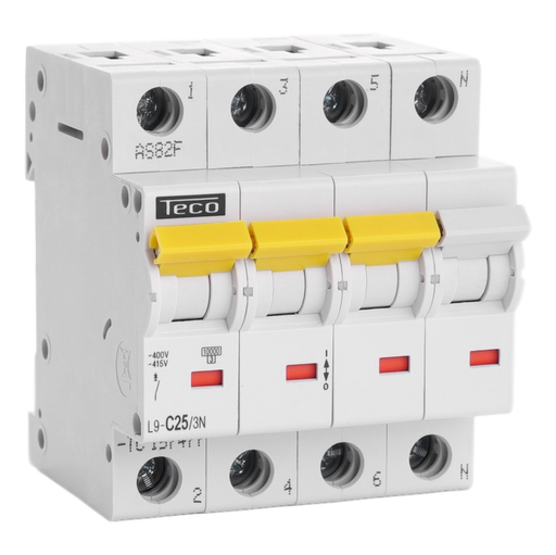 [/L9C253N] Disjoncteur Teco 3N 25A 10kA Courbe C