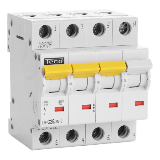 [/L9C253N6] MCB Teco 3N 25A 6kA Curve C