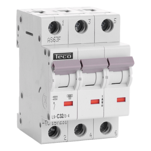 [/L9C3234] Automaat Teco 3P 32A 4,5kA Curve C