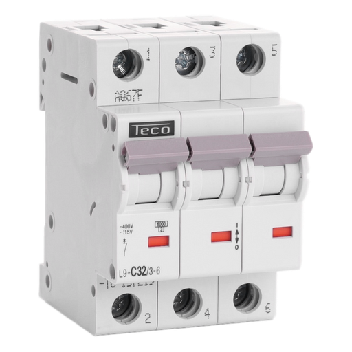 [/L9C3236] Disjoncteur Teco 3P 32A 6kA Courbe C