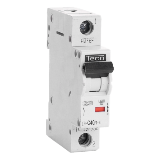 [/L9C4016] Sicherungsautomat Teco 1P 40A 6kA Kurve C