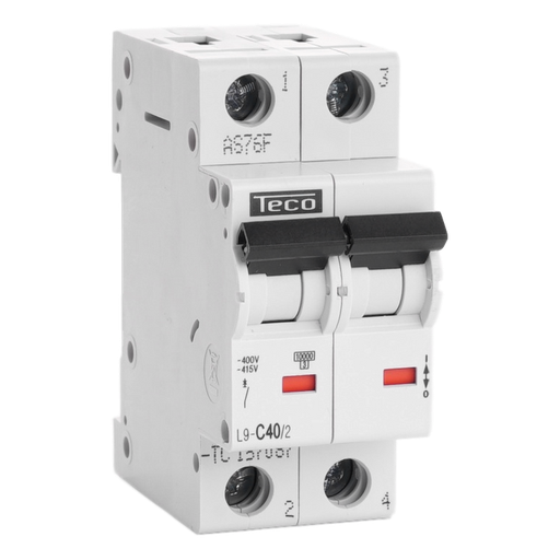 [/L9C402] Sicherungsautomat Teco 2P 40A 10kA Kurve C