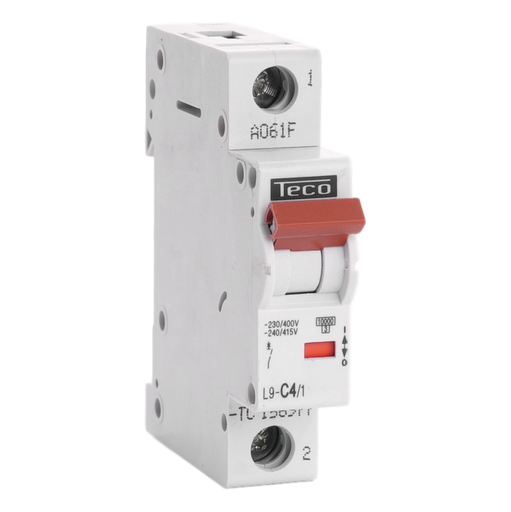 [/L9C41] Sicherungsautomat Teco 1P 4A 10kA Kurve C