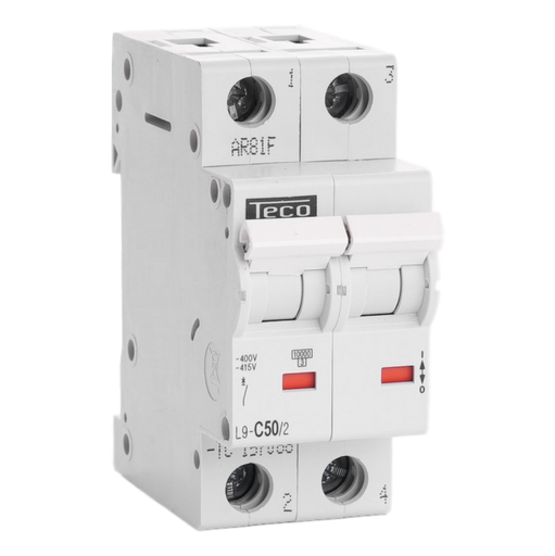 [/L9C502] Automaat Teco 2P 50A 10kA Curve C