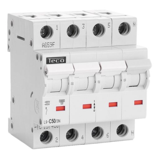 [/L9C503N] MCB Teco 3N 50A 10kA Curve C