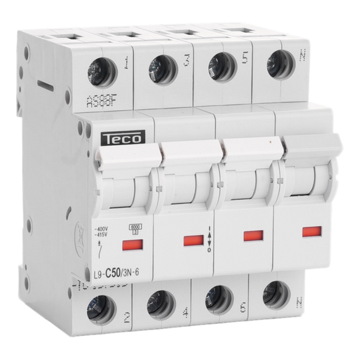 [/L9C503N6] Disjoncteur Teco 3N 50A 6kA Courbe C