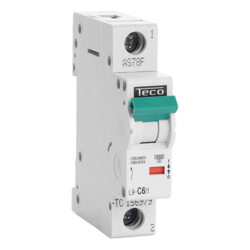 [/L9C61] Automaat Teco 1P 6A 10kA Curve C