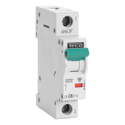 [/L9C614] Sicherungsautomat Teco 1P 6A 4.5kA Kurve C