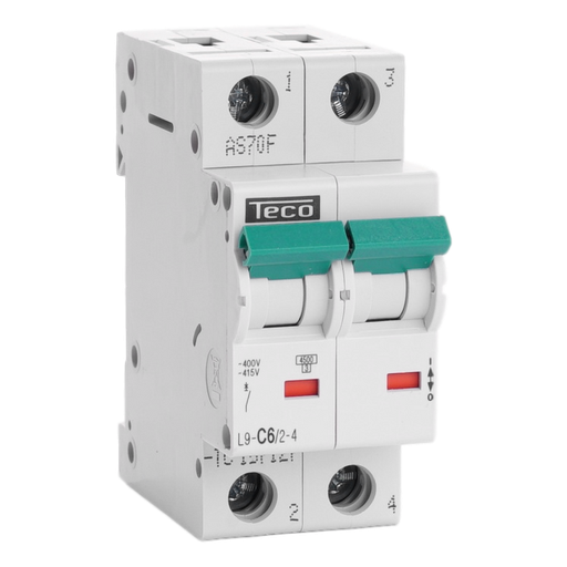 [/L9C624] Disjoncteur Teco 2P 6A 4,5kA Courbe C