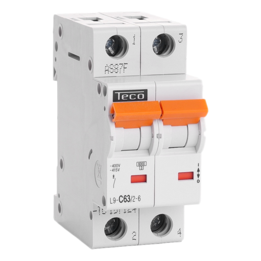 [/L9C6326] Automaat Teco 2P 63A 6kA Curve C