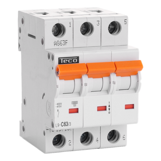 [/L9C633] Disjoncteur Teco 3P 63A 10kA Courbe C