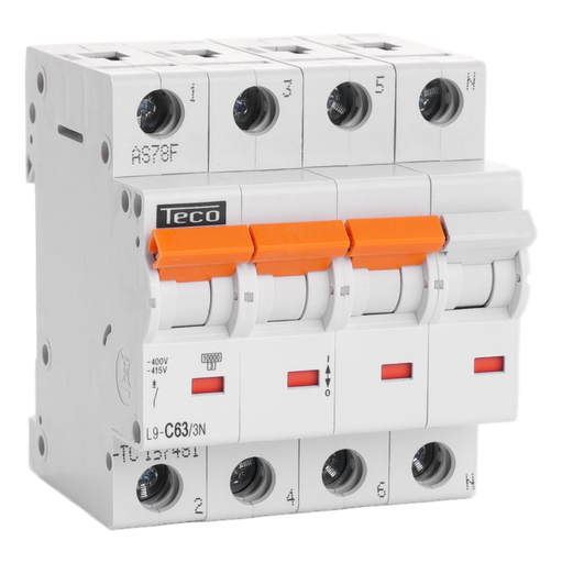 [/L9C633N] Automaat Teco 3N 63A 10kA Curve C