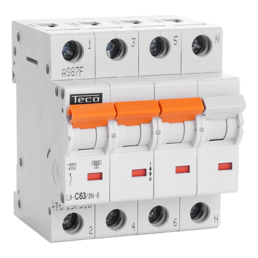 [/L9C633N6] Automaat Teco 3N 63A 6kA Curve C
