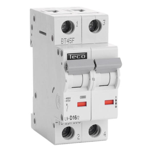 [/L9D162] Disjoncteur Teco 2P 16A 10kA Courbe D