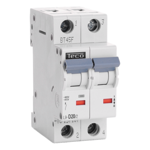 [/L9D202] Sicherungsautomat Teco 2P 20A 10kA Kurve D