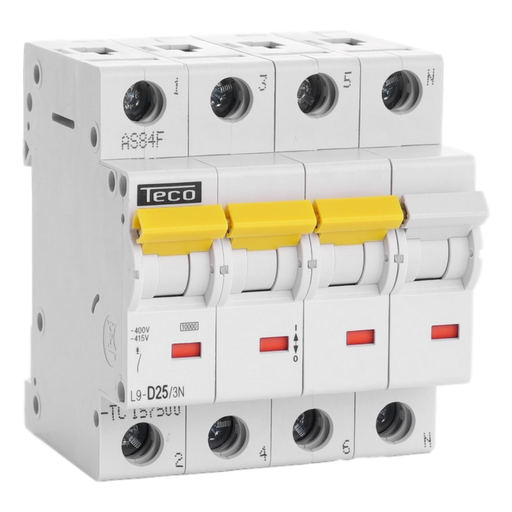 [/L9D253N] Disjoncteur Teco 3N 25A 10kA Courbe D