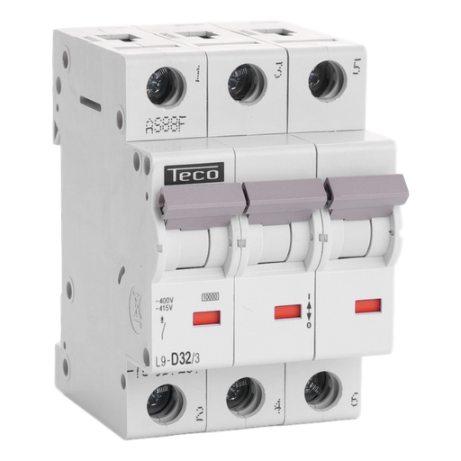 [/L9D323] Automaat Teco 3P 32A 10kA Curve D