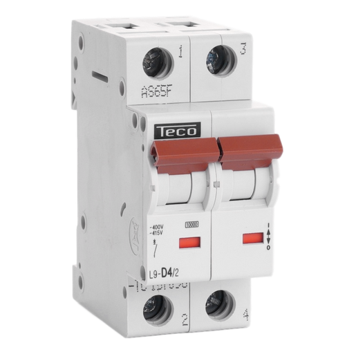 [/L9D42] Sicherungsautomat Teco 2P 4A 10kA Kurve D