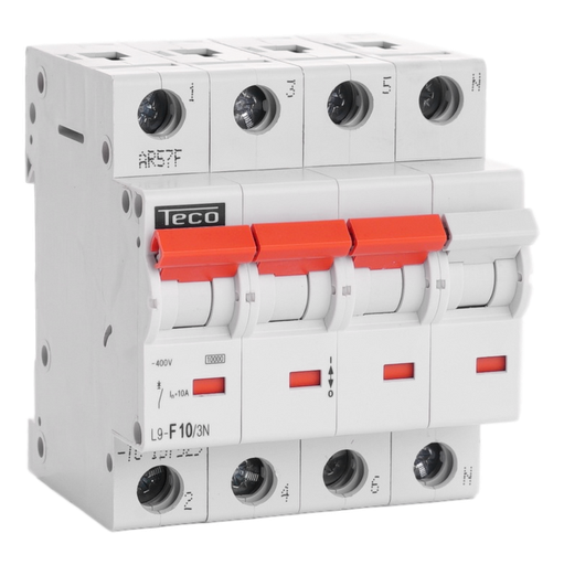 [/L9F103N] MCB TC-TECO 3N 10A Type F NBN C 61142