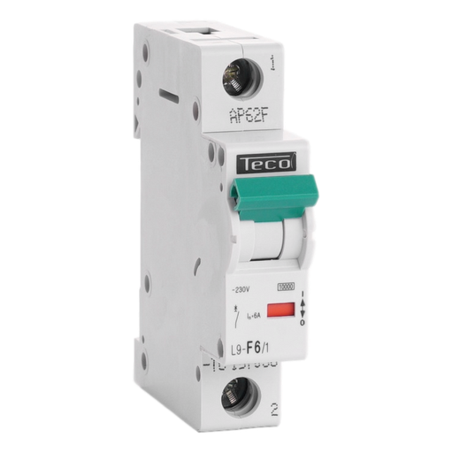 [/L9F61] Disjoncteur Teco 1P 6A Courbe F NBN C 61142