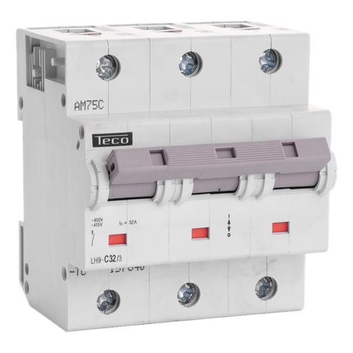 [/LH323C] Sicherungsautomat Teco 3P 32A 25kA Kurve C