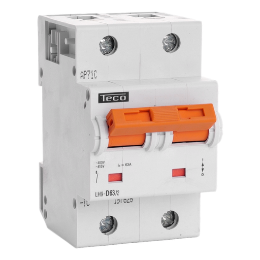 [/LH632D] Disjoncteur Teco 2P 63A 25kA Courbe D