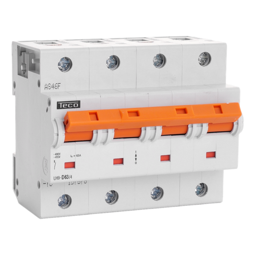 [/LH634D] Automaat Teco 4P 63A 25kA Curve D