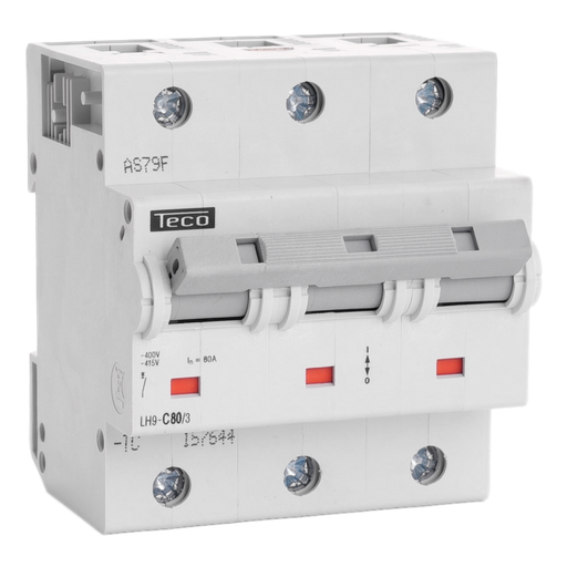 [/LH803C] Sicherungsautomat Teco 3P 80A 20kA Kurve C