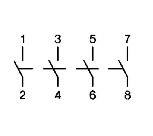 [/LS16SMAA4] Schienenmodulschalter 4P 1000V DC 16A