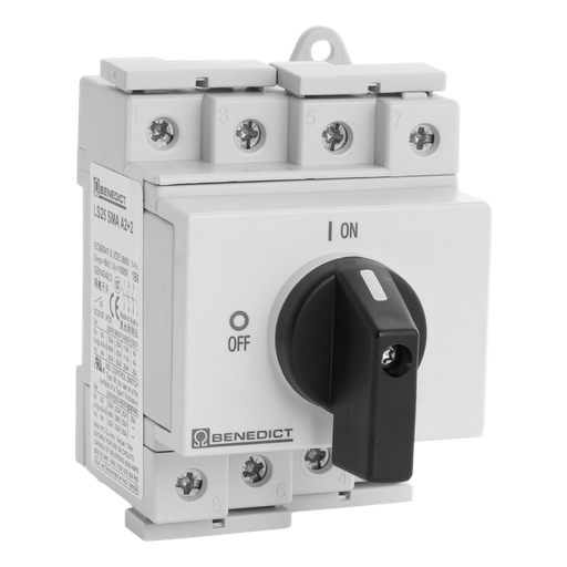 [/LS25SMAA2+2] Hauptschalter mit Gehäuse IP66 2P+2 1000V DC 25A
